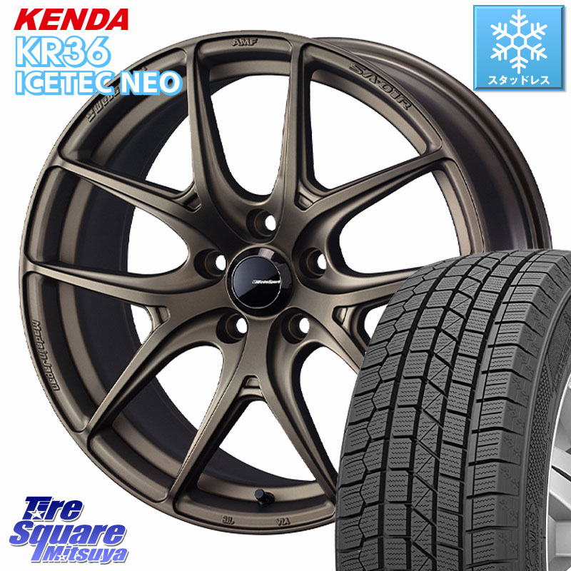 KENDA KR36 ICETEC NEO 2025年製 アイステックネオ ケンダ スタッドレス ミツヤ 225/50R17 WEDS WedsSport SA-01R ホイール 17インチ ウェッズ スポーツ 17 X 7.5J +45 5穴 114.3 WRX S4(VBH)