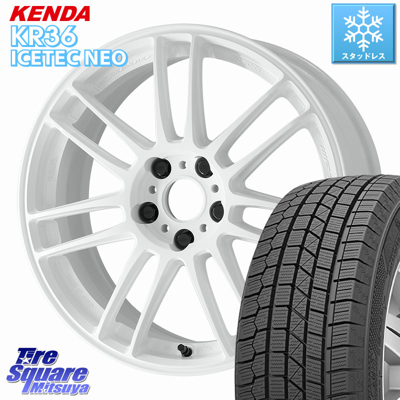 KENDA KR36 ICETEC NEO 2025年製 アイステックネオ ケンダ スタッドレス ミツヤ 225/45R18 WORK EMOTION ZR7 ホイール 18インチ 18 X 8.5J +47 5穴 114.3
