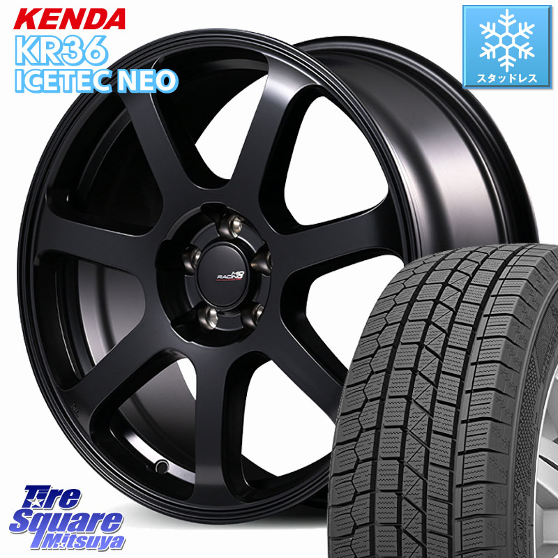 KENDA KR36 ICETEC NEO 2025年製 アイステックネオ ケンダ スタッドレス ミツヤ 225/55R18MANARAY MID Racing R07 TypeS ホイール 18インチ レーシング 18X8.0J 45 5穴 100 レガシー レガシィ アウトバック｜タイヤスクエアミツヤ