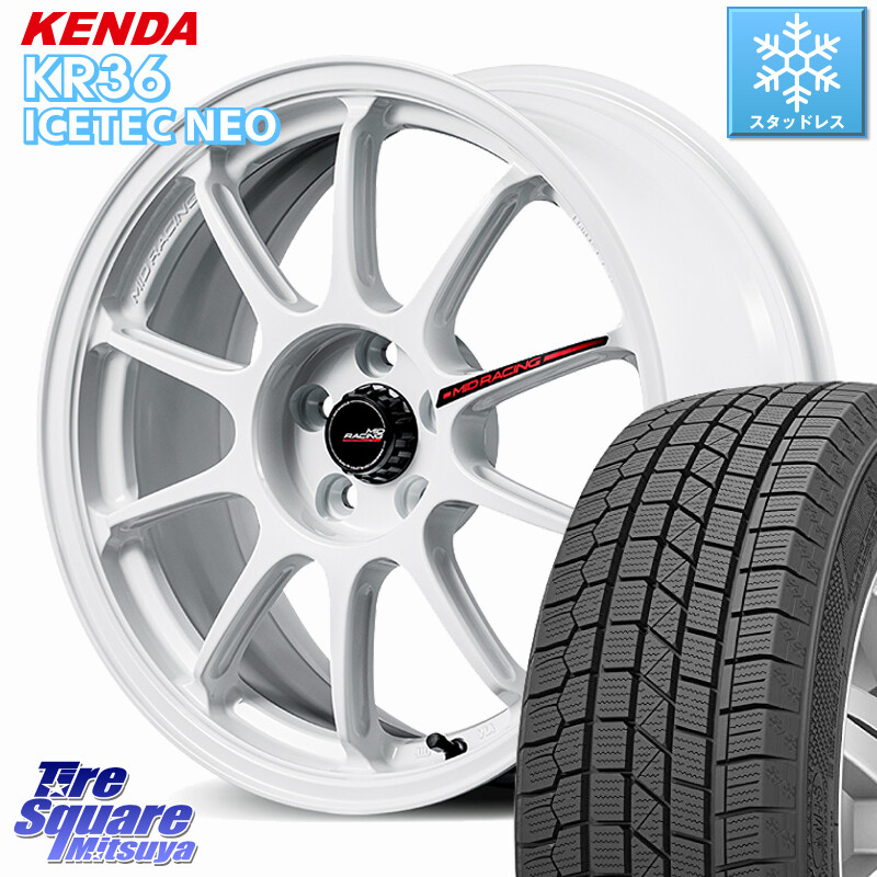 KENDA KR36 ICETEC NEO 2025年製 アイステックネオ ケンダ スタッドレス ミツヤ 225/45R18MANARAY MID RACING R10 EVO ホイール 18インチ レーシング 18X8.5J 45 5穴 114.3 クラウンロイヤル クラウンハイブリッド 220・H20系 クラウン 220系|タイヤスクエアミツヤ