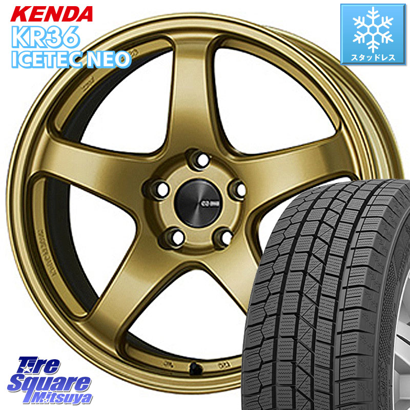 KENDA KR36 ICETEC NEO 2025年製 アイステックネオ ケンダ スタッドレス ミツヤ 215/55R17 ENKEI エンケイ PerformanceLine PF05 17インチ 17 X 7.0J +45 5穴 114.3 ヤリスクロス RC系オデッセイ前期