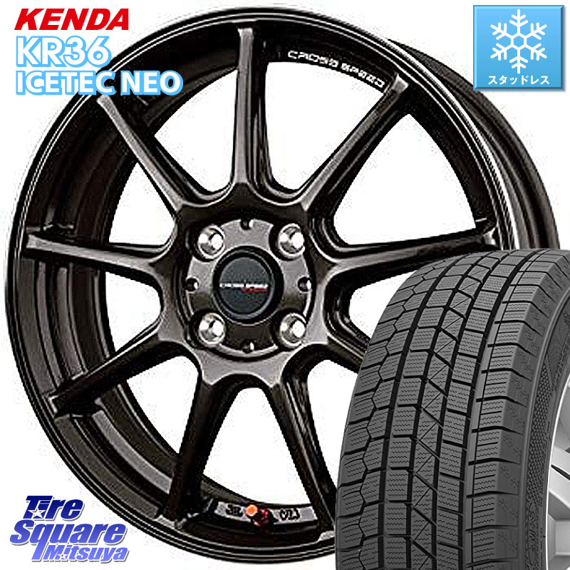 KENDA KR36 ICETEC NEO 2025年製 アイステックネオ ケンダ スタッドレス ミツヤ 165/55R14 HotStuff クロススピード RS9 RS-9 軽量 ホイール 14インチ 14 X 4.5J +45 4穴 100 ハイゼット アゲトラCustom車用※軽自動車専用ホイール※