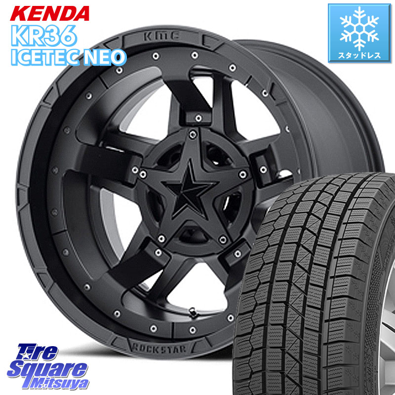 KENDA KR36 ICETEC NEO 2025年製 アイステックネオ ケンダ スタッドレス ミツヤ 215/60R17 KMC XD827 ROCKSTAR3 ホイール 17インチ ロックスター3 17 X 8.0J(US) +35 5穴 114.3