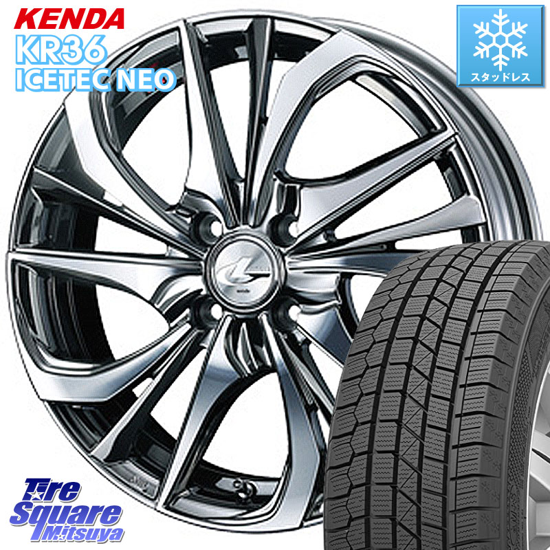 KENDA KR36 ICETEC NEO 2025年製 アイステックネオ ケンダ スタッドレス ミツヤ 215/70R16 WEDS ウェッズ Leonis レオニス TE (BMCMC) ホイール 16インチ 16 X 6.0J +42 4穴 100