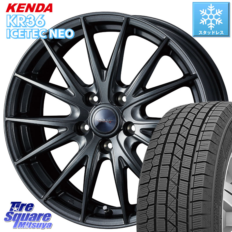 KENDA KR36 ICETEC NEO 2025年製 アイステックネオ ケンダ スタッドレス ミツヤ 225/60R18 WEDS ウェッズ ヴェルヴァ スポルト2 ホイール 18インチ 18 X 8.0J +35 5穴 114.3