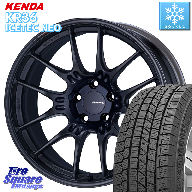KENDA KR36 ICETEC NEO 2025年製 アイステックネオ ケンダ スタッドレス ミツヤ 225/60R18 ENKEI エンケイ RACING GTC02 BK ホイール 18インチ 18 X 8.0J +35 5穴 114.3