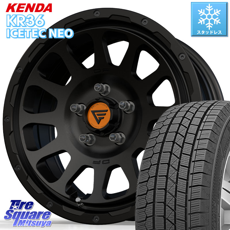 KENDA KR36 ICETEC NEO 2025年製 アイステックネオ ケンダ スタッドレス ミツヤ 215/70R16DELTA FORCE デルタフォース オーバル BK 16インチ ホイール 16X7.0J 35 5穴 114.3 デリカD:5 デリカD:5(26+) エクリプスクロス RVR クルーガー V・L ハリアー｜タイヤスクエアミツヤ