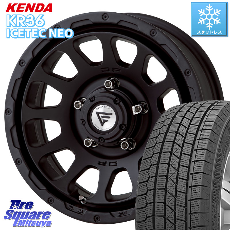 KENDA KR36 ICETEC NEO 2025年製 アイステックネオ ケンダ スタッドレス ミツヤ 215/70R16 DELTA FORCE デルタフォース オーバル シエラ専用 インセット-5 16インチ 16 X 6.0J +0 5穴 139.7 ジムニー専用(要オーバーフェンダー等) ジムニ－シエラ・ノマド(カスタム)