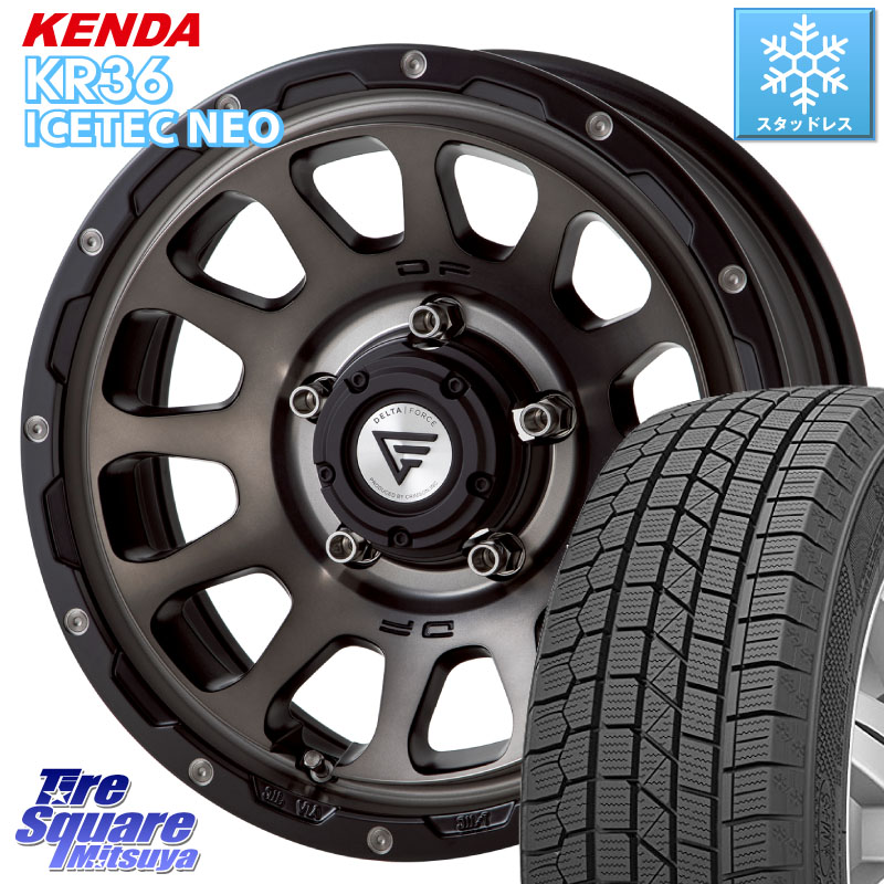 KENDA KR36 ICETEC NEO 2025年製 アイステックネオ ケンダ スタッドレス ミツヤ 215/70R16 DELTA FORCE デルタフォース オーバル シエラ専用 インセット-5 16インチ 16 X 6.0J +0 5穴 139.7 ジムニー専用(要オーバーフェンダー等) ジムニ－シエラ・ノマド(カスタム)