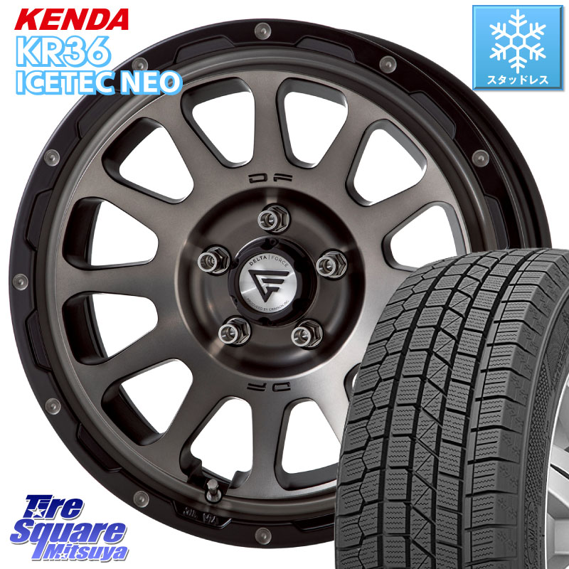 KENDA KR36 ICETEC NEO 2025年製 アイステックネオ ケンダ スタッドレス ミツヤ 225/50R17 DELTA FORCE デルタフォース オーバル 8J ホイール 17インチ 17 X 8.0J +35 5穴 114.3