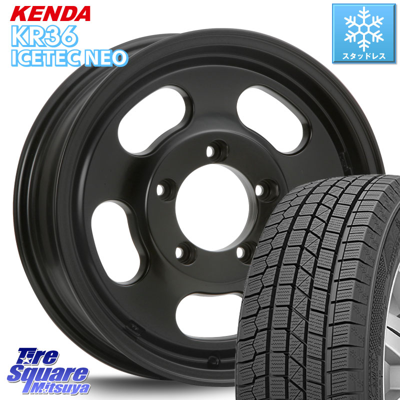 KENDA KR36 ICETEC NEO 2025年製 アイステックネオ ケンダ スタッドレス ミツヤ 215/70R16 MLJ XTREME-J D SLOT D-SLOT Dスロット サテンブラック ホイール 4本 16インチ 16 X 5.5J +0 5穴 139.7 ジムニー専用(要オーバーフェンダー等) ジムニ－シエラ・ノマド(カスタム