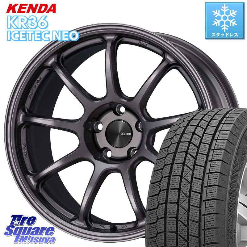 KENDA ケンダ KR36 ICETEC NEO アイステックネオ 2024年製 スタッドレス ミツヤ 235/55R18 ENKEI PerformanceLine PF09 ホイール 4本 18インチ 18 X 8.5J +38 5穴 114.3