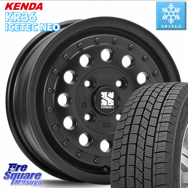 KENDA KR36 ICETEC NEO 2025年製 アイステックネオ ケンダ スタッドレス ミツヤ 165/55R14 MLJ XTREME-J エクストリーム RUGGED 14インチ 14 X 5.0J +45 4穴 100 ハイゼット アゲトラCustom車用※軽自動車専用ホイール※