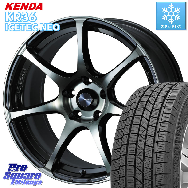 KENDA KR36 ICETEC NEO 2025年製 アイステックネオ ケンダ スタッドレス ミツヤ 225/50R17 WEDS 73982 ウェッズ スポーツ SA75R SA-75R 17インチ 17 X 7.5J +45 5穴 114.3 WRX S4(VBH)