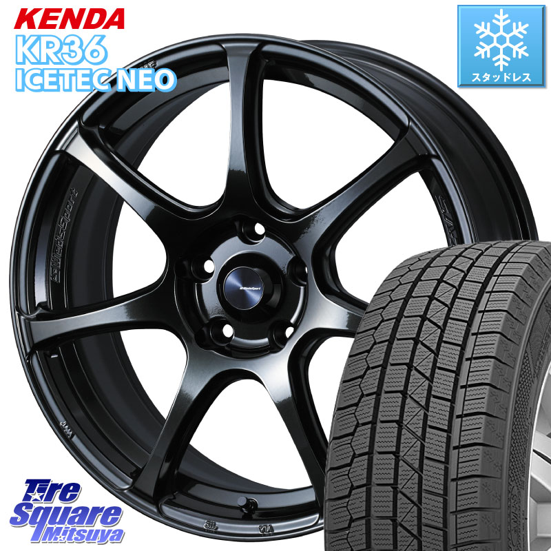 KENDA KR36 ICETEC NEO 2025年製 アイステックネオ ケンダ スタッドレス ミツヤ 215/60R17WEDS WedsSport SA-75R SA75R ウェッズ スポーツ ホイール 17インチ 17X7.5J 45 5穴 114.3 C-HR RC系オデッセイ後期 CX-30 MX-30 20系アルファード エスティマ ヴェルファイア U|タイヤスクエアミツヤ