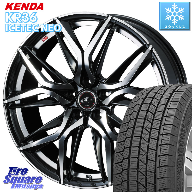KENDA KR36 ICETEC NEO 2025年製 アイステックネオ ケンダ スタッドレス ミツヤ 225/55R18WEDS 40819 レオニス LEONIS LM 18インチ 18X7.0J 47 5穴 100 レガシー レガシィ アウトバック｜タイヤスクエアミツヤ