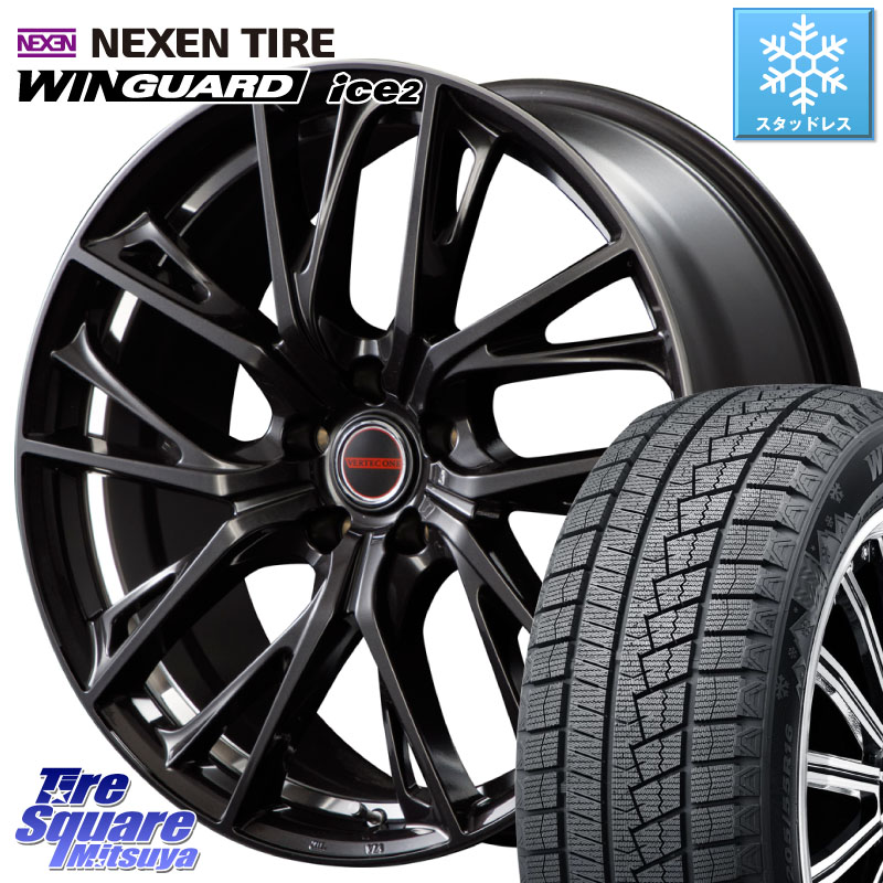 NEXEN WINGUARD ice2 2025年製 スタッドレス ミツヤ ネクセン ウィンガードアイス2 225/45R18 MANARAY MID VERTEC ONE GLAIVE 18インチ 18 X 7.0J +48 5穴 114.3 P15キックス リーフ RP6～8ステップワゴン CX-3 レヴォーグ RC系オデッセイ前期