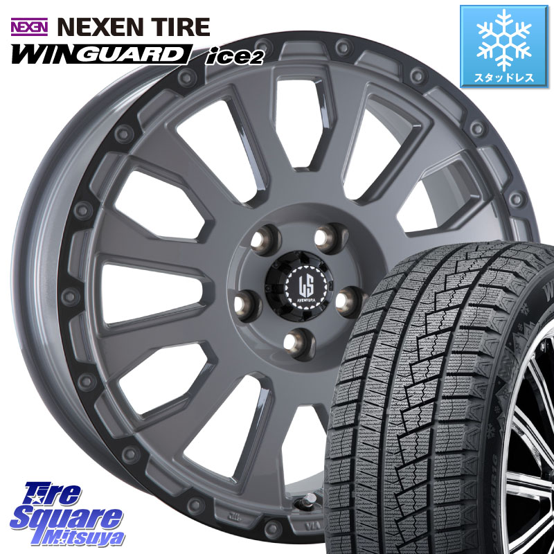 NEXEN WINGUARD ice2 2025年製 スタッドレス ミツヤ ネクセン ウィンガードアイス2 225/55R17 阿部商会 LA STRADA AVENTURA アヴェンチュラ 17インチ 17 X 7.0J +38 5穴 114.3 10系アルファード