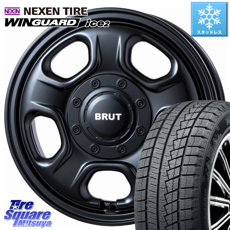 NEXEN WINGUARD ice2 2025年製 ネクセン ウィンガードアイス2 スタッドレスタイヤ 165/70R14BRUT ブルート BR-33 BR33 ホイール 14インチ 14X4.5J 45 4穴 100 Mx27/37/47Sソリオ・MB37SデリカD2 ハスラー MAx6S系ソリオ デリカD:2 D2 Kei ラピュタ ハスラー リフトア｜タイヤスクエアミツヤ