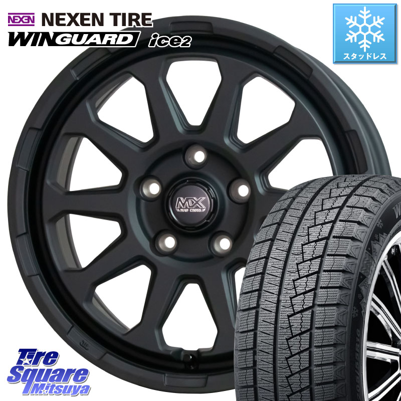 NEXEN WINGUARD ice2 2025年製 スタッドレス ミツヤ ネクセン ウィンガードアイス2 225/45R17 HotStuff マッドクロス レンジャー ブラック 5H ホイール 17インチ 17 X 7.0J +45 5穴 114.3