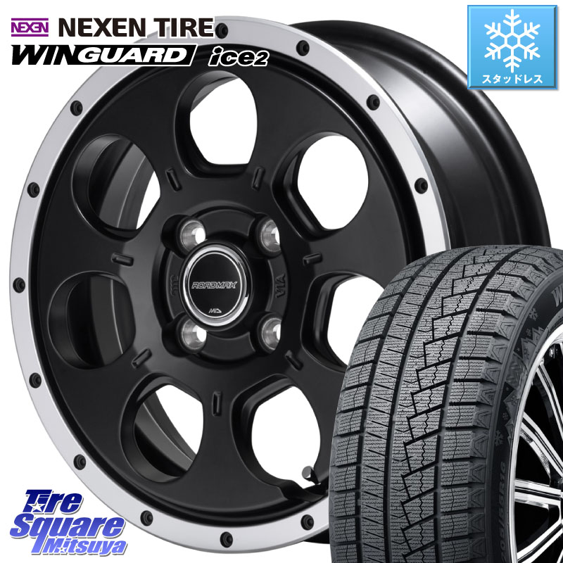 NEXEN WINGUARD ice2 2025年製 ネクセン ウィンガードアイス2 スタッドレスタイヤ 165/70R14 MANARAY MID ROADMAX WO-7 WO7 ロードマックス ホイール 14インチ 14 X 4.5J +45 4穴 100 Mx27/37/47Sソリオ・デリカD2 ハスラー MAx6S系ソリオ