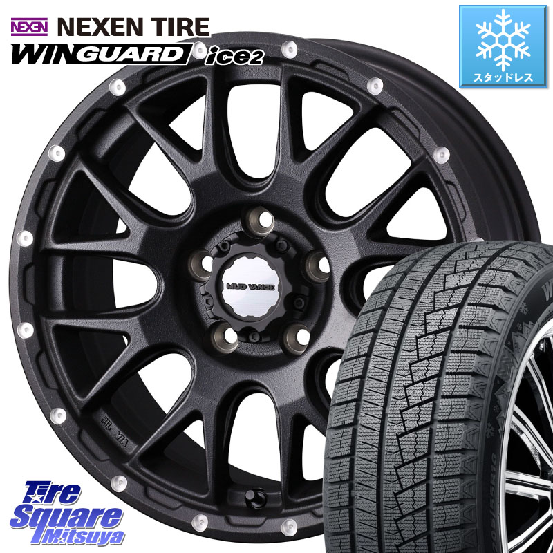 NEXEN WINGUARD ice2 2025年製 スタッドレス ミツヤ ネクセン ウィンガードアイス2 245/45R18WEDS 41133 マッドヴァンス08 MUD VANCE 08 BK ホイール 18インチ 18X7.5J 35 5穴 114.3 シーマ 日産|タイヤスクエアミツヤ