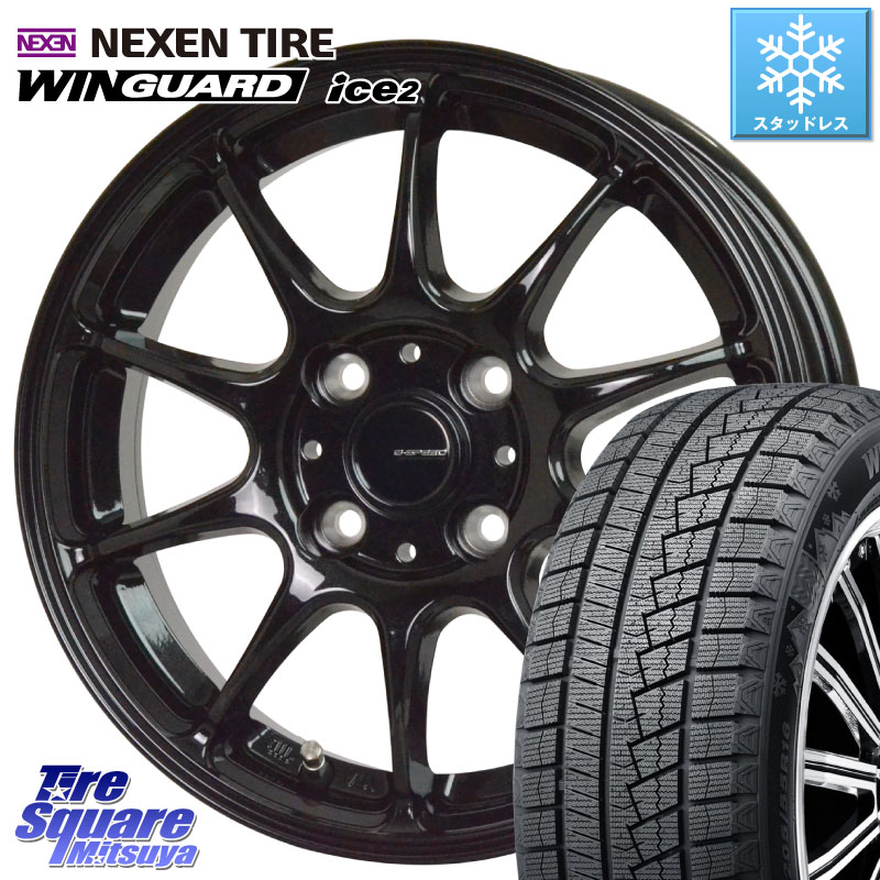 NEXEN WINGUARD ice2 2025年製 スタッドレス ミツヤ ネクセン ウィンガードアイス2 205/55R16 HotStuff G.SPEED G-07 ホイール 16インチ ジースピード 16 X 6.0J +43 4穴 100 E13オーラ