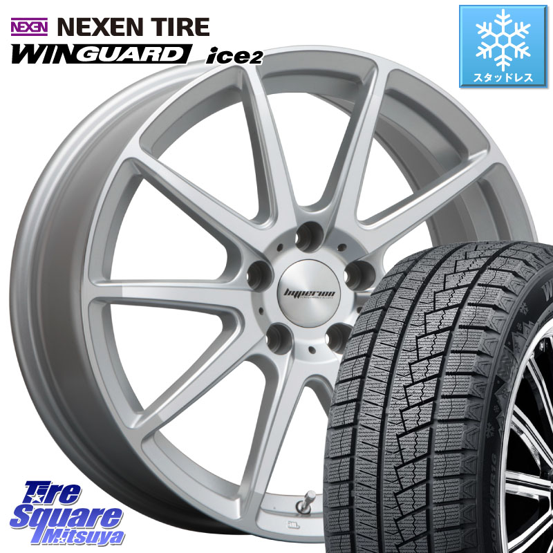 NEXEN WINGUARD ice2 2025年製 スタッドレス ミツヤ ネクセン ウィンガードアイス2 235/45R18MLJ HYPERION CVX ハイペリオン ホイール 18インチ 18X8.0J 38 5穴 114.3 CY2アコード アコード｜タイヤスクエアミツヤ