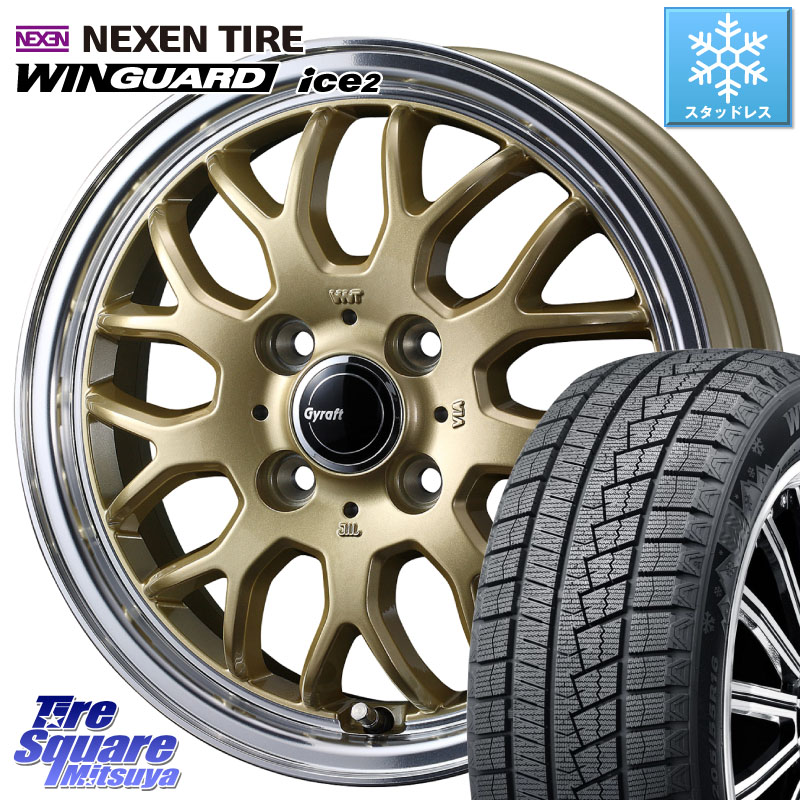 NEXEN WINGUARD ice2 2025年製 スタッドレス ミツヤ ネクセン ウィンガードアイス2 155/65R14 WEDS 【欠品次回06月上旬】 グラフト GYRAFT 9M ホイール 14インチ 14 X 4.5J +45 4穴 100 N-BOX デリカミニ2WD タント スペーシア サクラ ハイゼット アゲトラCustom車用※