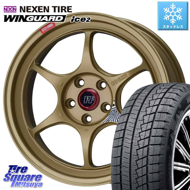 NEXEN WINGUARD ice2 2025年製 ネクセン ウィンガードアイス2 スタッドレスタイヤ 225/40R18 ENKEI エンケイ PerformanceLine PF06 ホイール 18インチ 18 X 8.5J(86 Brembo) +45 5穴 100 BRZ・86・GR86ブレンボキャリパー対応ローダウン車向けサイズ