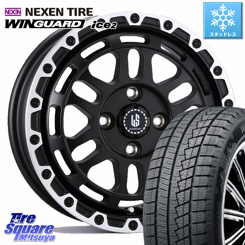 NEXEN WINGUARD ice2 2025年製 ネクセン ウィンガードアイス2 スタッドレスタイヤ 165/70R14阿部商会 LA STRADA DISCOVER ホイール 14インチ 14X4.5J 45 4穴 100 Mx27/37/47Sソリオ・MB37SデリカD2 ハスラー MAx6S系ソリオ デリカD:2 D2 Kei ラピュタ ハスラー リフト|タイヤスクエアミツヤ