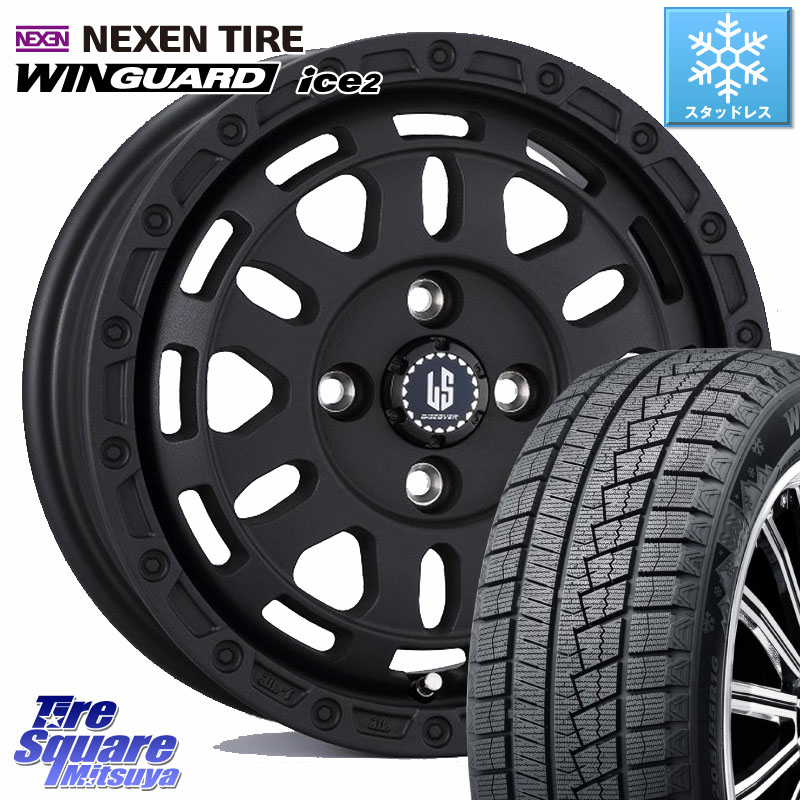 NEXEN WINGUARD ice2 2025年製 スタッドレス ミツヤ ネクセン ウィンガードアイス2 155/65R14 阿部商会 LA STRADA DISCOVER ホイール 14インチ 14 X 4.5J +45 4穴 100 デリカミニ2WD タント スペーシア サクラ ハイゼット アゲトラCustom車用※軽自動車専用ホイール※