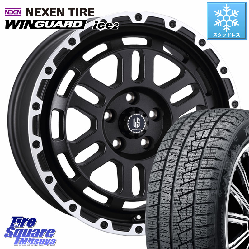 NEXEN WINGUARD ice2 2025年製 スタッドレス ミツヤ ネクセン ウィンガードアイス2 235/45R18阿部商会 LA STRADA DISCOVER ホイール 18インチ 18X8.0J 40 5穴 114.3 CY2アコード 70系カムリ ES レクサス アコード|タイヤスクエアミツヤ