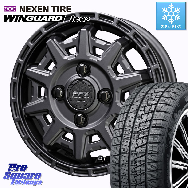 NEXEN WINGUARD ice2 2025年製 スタッドレス ミツヤ ネクセン ウィンガードアイス2 165/70R14KYOHO PPX D10X ホイール 14インチ 14X4.5J 48 4穴 100 Mx27/37/47Sソリオ・MB37SデリカD2 ハスラー MAx6S系ソリオ デリカD:2 D2 ハスラー リフトアップ等カスタム フレアク｜タイヤスクエアミツヤ