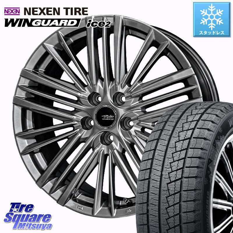 NEXEN WINGUARD ice2 2025年製 スタッドレス ミツヤ ネクセン ウィンガードアイス2 235/45R18KYOHO TAYLOR TL-1 テイラー ハイパーメタルブラック M14球面座ボルト専用 ホイール 18インチ 18X7.5J(M14B) 38 5穴 114.3 レクサスIS30系後期｜タイヤスクエアミツヤ
