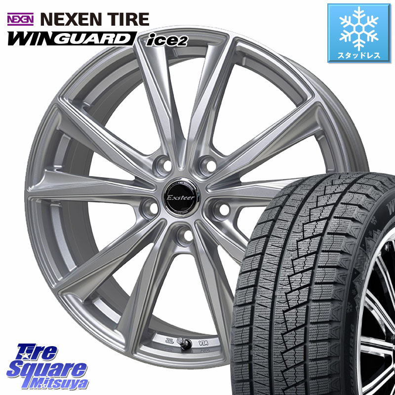 NEXEN WINGUARD ice2 2025年製 スタッドレス ミツヤ ネクセン ウィンガードアイス2 235/45R18 HotStuff Exsteer ST ホイール 18インチ エクシーダ 18 X 7.0J +48 5穴 114.3