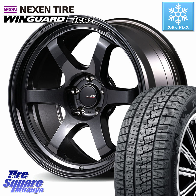 NEXEN WINGUARD ice2 2025年製 スタッドレス ミツヤ ネクセン ウィンガードアイス2 235/45R18 MANARAY MID RACING R06 ホイール 18インチ 18 X 7.5J +50 5穴 114.3 CY2アコード
