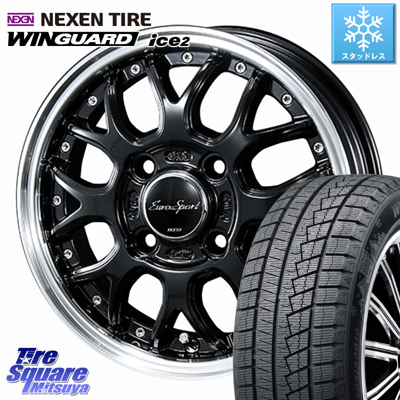 NEXEN WINGUARD ice2 2025年製 スタッドレス ミツヤ ネクセン ウィンガードアイス2 165/70R14BLEST EuroSport Type815 軽自動車専用 ホイール 14インチ 14X4.5J 45 4穴 100 Mx27/37/47Sソリオ・MB37SデリカD2 ハスラー MAx6S系ソリオ デリカD:2 D2 Kei ラピュタ ハスラ|タイヤスクエアミツヤ