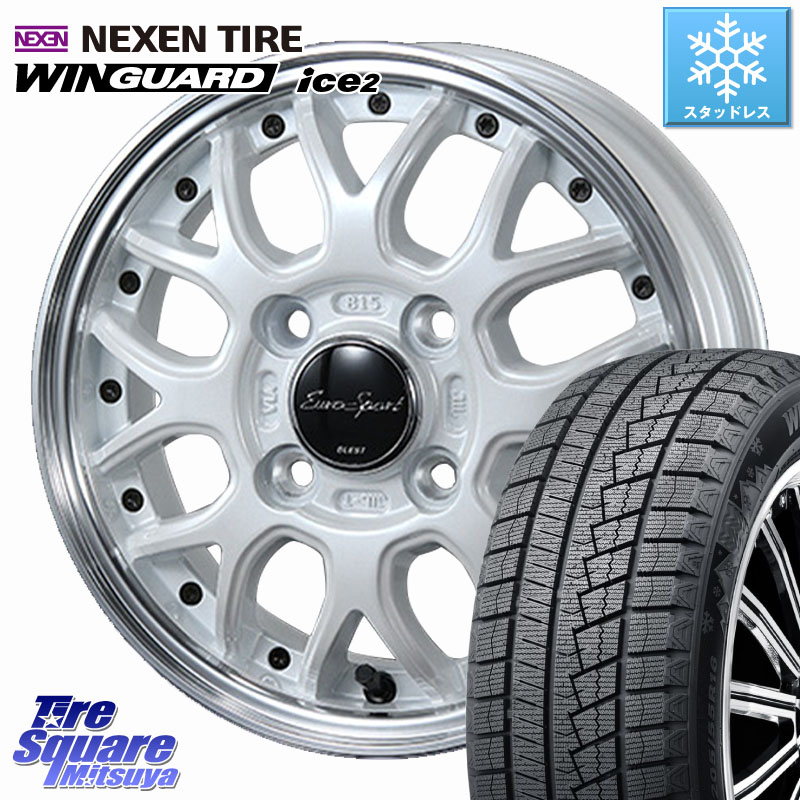 NEXEN WINGUARD ice2 2025年製 スタッドレス ミツヤ ネクセン ウィンガードアイス2 175/70R14 BLEST EuroSport Type815 軽自動車専用 ホイール 14インチ 14 X 4.5J +45 4穴 100 Mx27/37/47Sソリオ・デリカD2