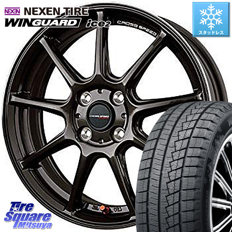 NEXEN WINGUARD ice2 2025年製 スタッドレス ミツヤ ネクセン ウィンガードアイス2 185/65R15 HotStuff クロススピード RS9 RS-9 軽量 ホイール 15インチ 15 X 5.5J +43 4穴 100 アクアクロスオーバー FITクロスター