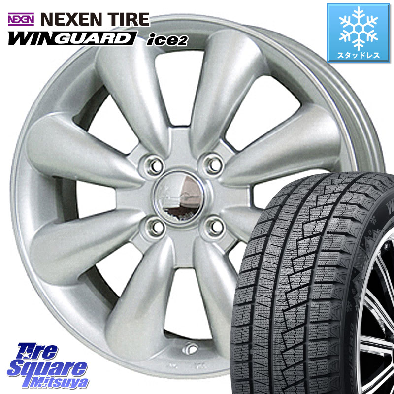 NEXEN WINGUARD ice2 2025年製 ネクセン ウィンガードアイス2 スタッドレスタイヤ 165/70R14 HotStuff ララパーム KC-8 lala Palm KC8 SIL ホイール 14インチ 14 X 4.5J +43 4穴 100 Mx27/37/47Sソリオ・デリカD2 MAx6S系ソリオ