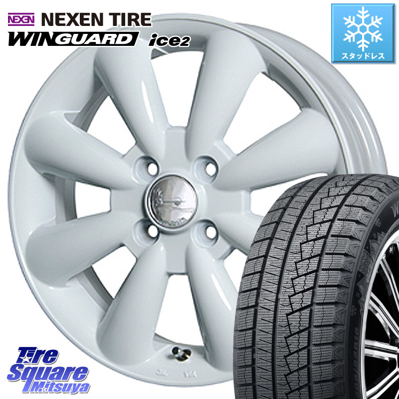 NEXEN WINGUARD ice2 2025年製 スタッドレス ミツヤ ネクセン ウィンガードアイス2 165/70R14HotStuff ララパーム KC-8 lala Palm KC8 WH ホイール 14インチ 14X4.5J 43 4穴 100 Mx27/37/47Sソリオ・MB37SデリカD2 MAx6S系ソリオ デリカD:2 D2 ラピュタ ハスラー リフ｜タイヤスクエアミツヤ