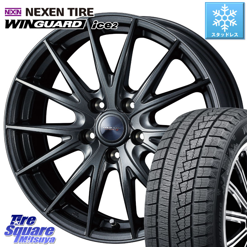 NEXEN WINGUARD ice2 2025年製 スタッドレス ミツヤ ネクセン ウィンガードアイス2 235/45R18 WEDS ウェッズ ヴェルヴァ スポルト2 ホイール 18インチ 18 X 8.0J +35 5穴 114.3