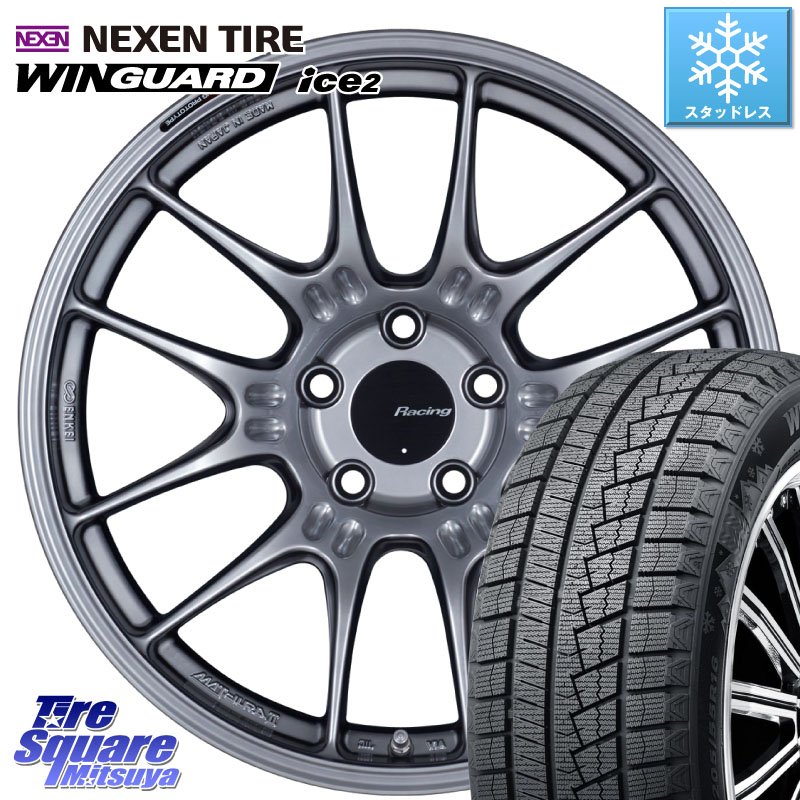 NEXEN WINGUARD ice2 2025年製 ネクセン ウィンガードアイス2 スタッドレスタイヤ 225/40R18 ENKEI エンケイ RACING GTC02 シルバー ホイール 18インチ 18 X 8.5J +43 5穴 114.3