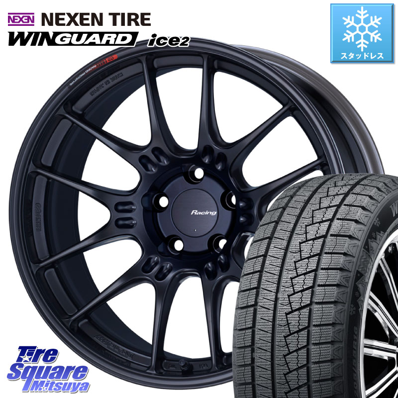 NEXEN WINGUARD ice2 2025年製 ネクセン ウィンガードアイス2 スタッドレスタイヤ 225/40R18 ENKEI エンケイ RACING GTC02 BK ホイール 18インチ 18 X 8.5J +43 5穴 114.3