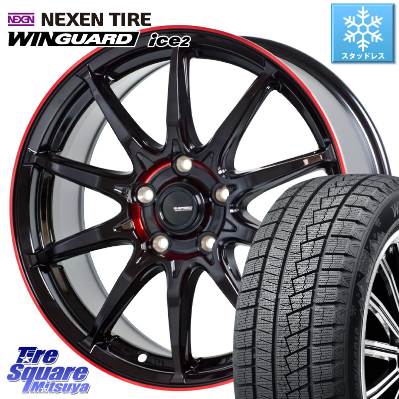 NEXEN WINGUARD ice2 2025年製 スタッドレス ミツヤ ネクセン ウィンガードアイス2 245/45R18HotStuff 軽量設計 G.SPEED P-05R P05R RED ホイール 18インチ 18X8.0J 42 5穴 114.3 エルグランド 日産 シーマ 日産 フーガ FUGA 日産|タイヤスクエアミツヤ