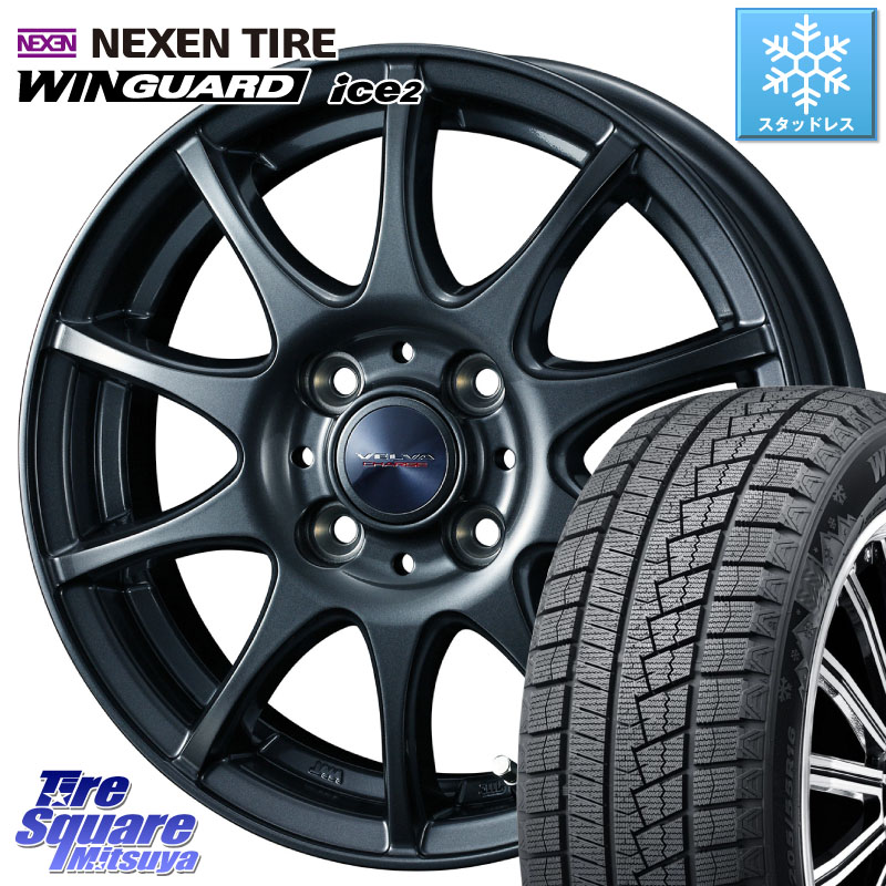 NEXEN WINGUARD ice2 2025年製 スタッドレス ミツヤ ネクセン ウィンガードアイス2 175/65R14 WEDS ウェッズ ヴェルヴァチャージ 在庫● ホイール 14 X 5.5J +38 4穴 100 E11ノート