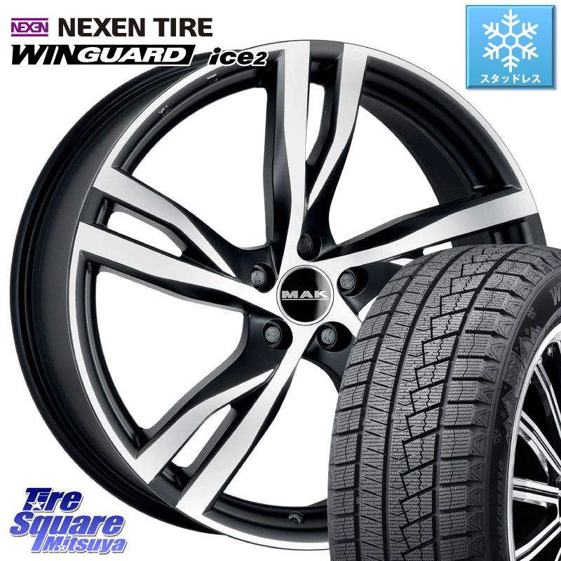NEXEN WINGUARD ice2 2025年製 スタッドレス ミツヤ ネクセン ウィンガードアイス2 225/50R17 阿部商会 MAK STOCKHOLM ホイール 17インチ 17 X 7.0J(VOLVO S60 ZB420) +40.5 5穴 108 VOLVO ボルボ S60/V60