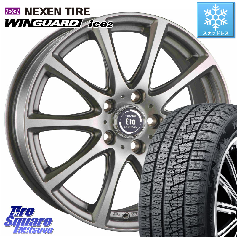 NEXEN WINGUARD ice2 2025年製 スタッドレス ミツヤ ネクセン ウィンガードアイス2 225/45R18 阿部商会 ティラード イータ 18 X 7.5J +38 5穴 114.3 リーフ 64,471円