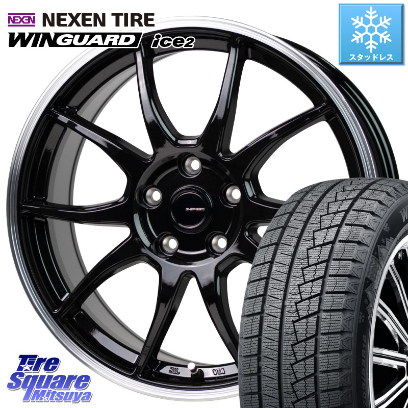 NEXEN WINGUARD ice2 2025年製 スタッドレス ミツヤ ネクセン ウィンガードアイス2 245/45R18 HotStuff G-SPEED P06 P-06 ホイール 18インチ ジースピード 18 X 7.5J +48 5穴 100